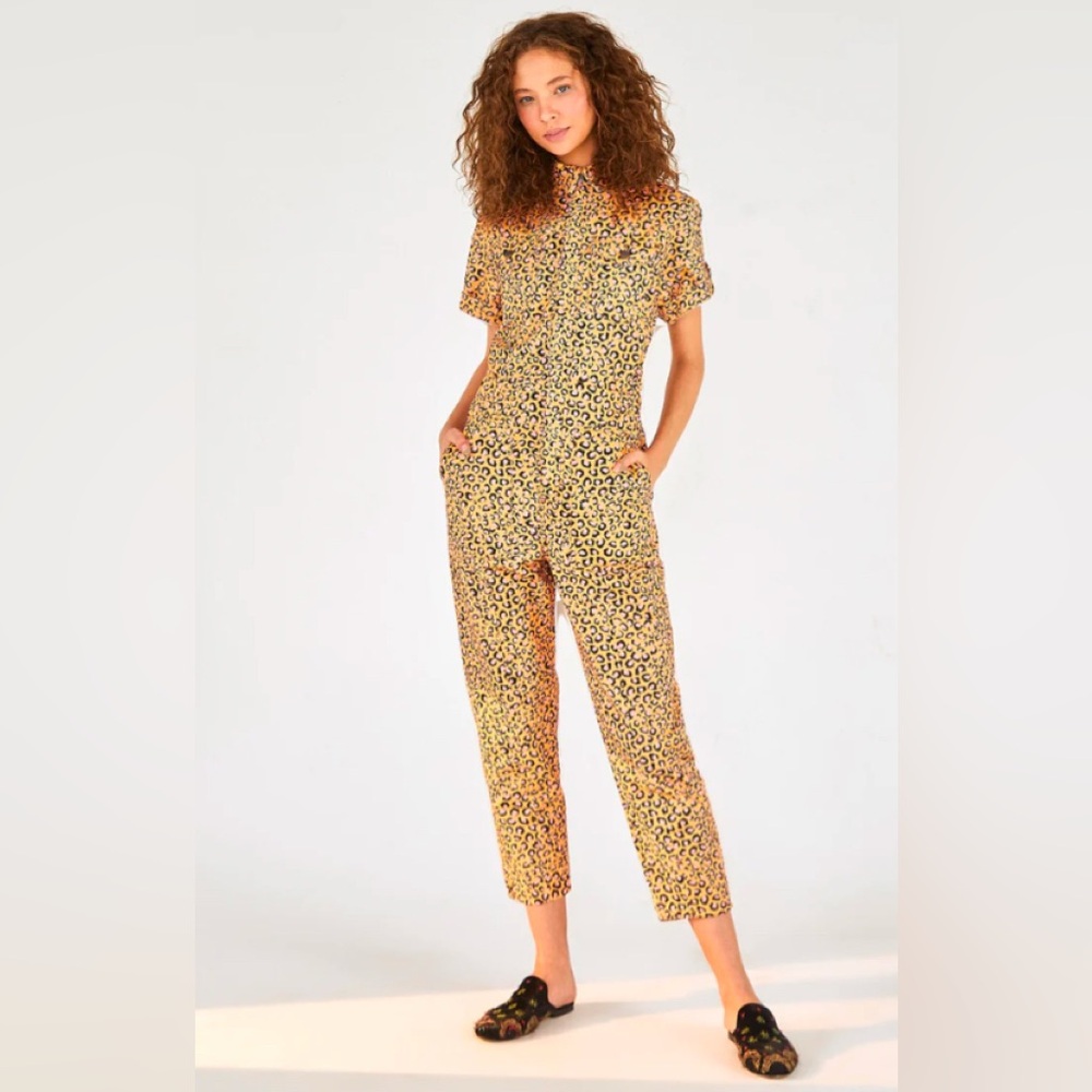 NWT Farm Rio Leopard Pop Jumpsuit